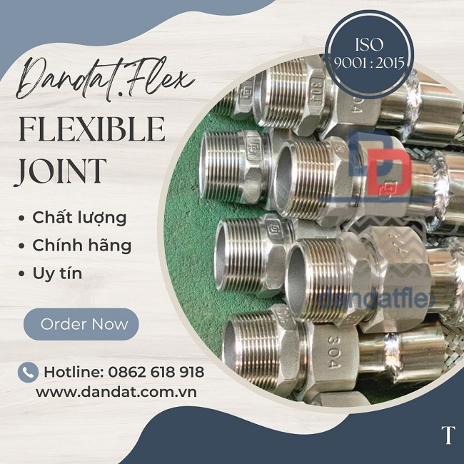 Khớp nối mềm inox thủy lực, khớp nối mềm dẫn hóa chất, khớp nối mềm