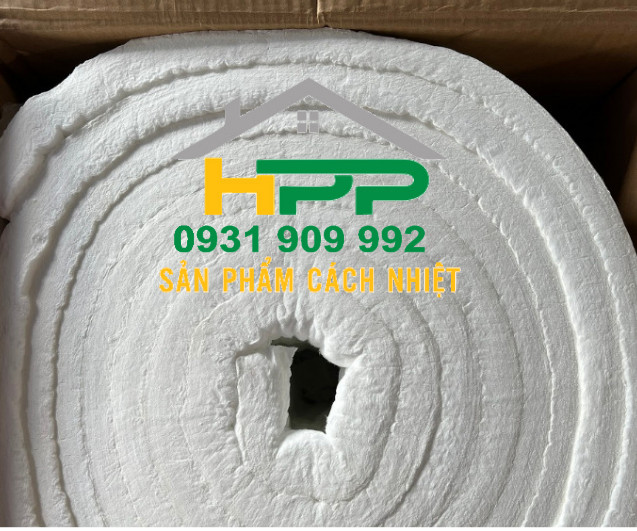 Bông Ceramic dạng cuộn tỉ trọng 96kg/m3, giá tốt ở Bình Dương