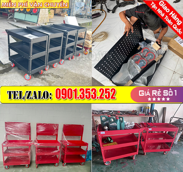 Ưu điểm khi trang bị xe đẩy đựng đồ nghề 3 ngăn cho cửa hàng