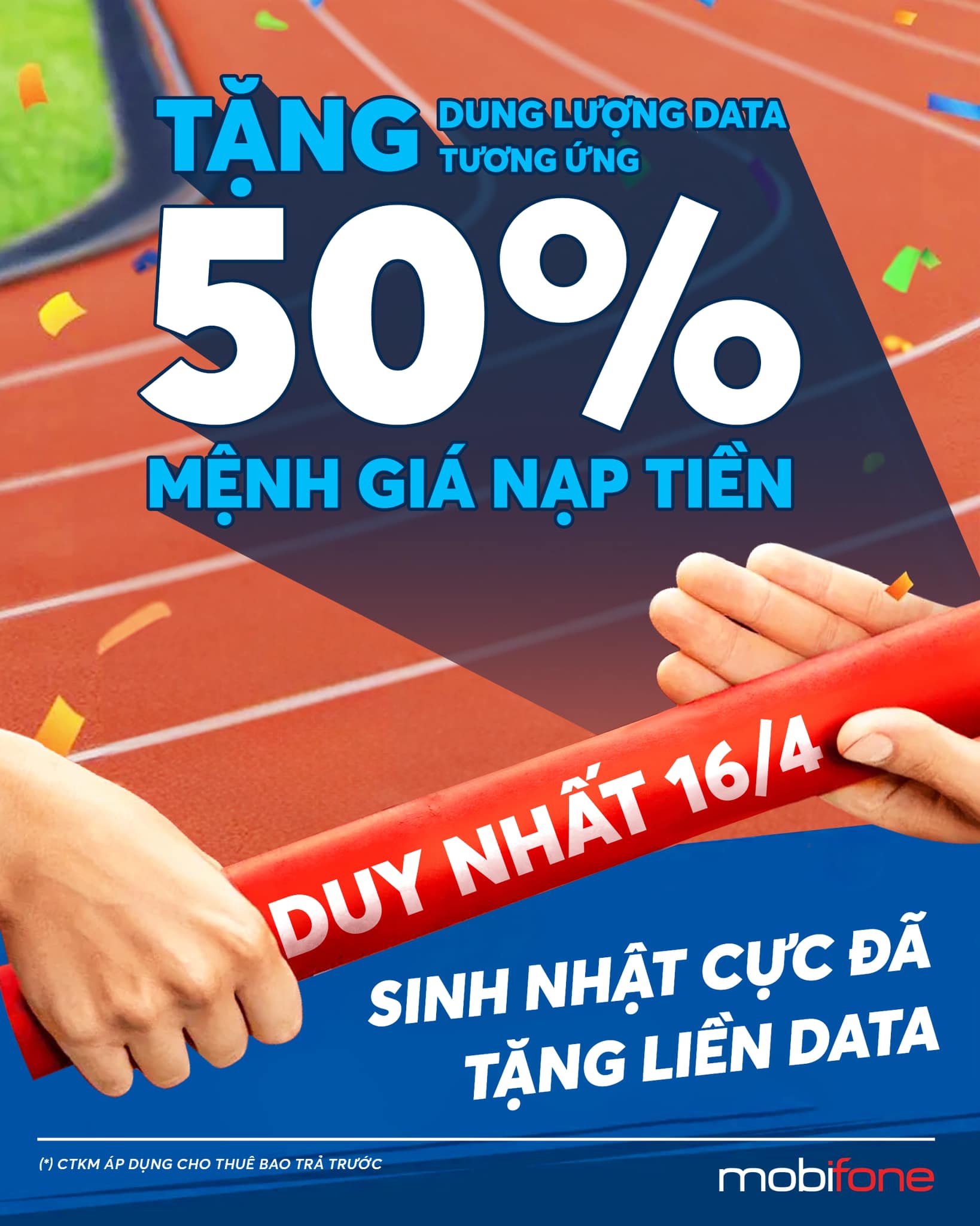 Khuyến mãi nạp tiền tặng data mừng sinh nhật MobiFone 31 năm