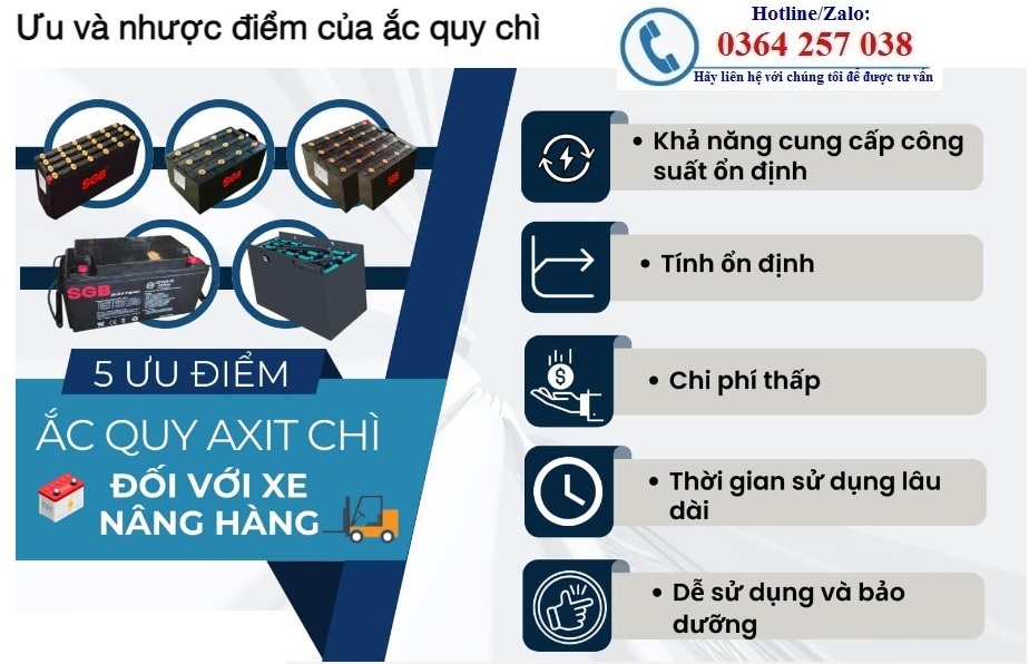 Ắc quy chì - bình điện xe nâng điện giá rẻ LH 0918438038