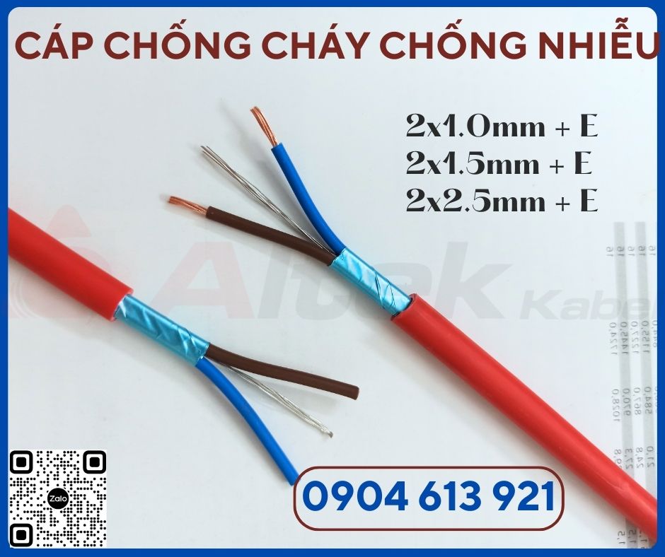 Cáp báo cháy 2x1.5mm chống cháy chống nhiễu Altek Kabel