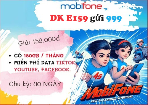 Gói cước E159 MobiFone: Ưu đãi lớn - chi phí rẻ với 6GB/ngày