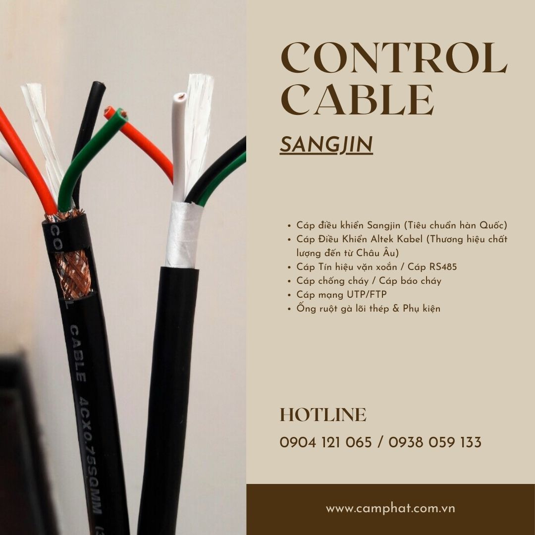 Cáp điều khiển Sangjin , Cáp tín hiệu Sangjin giá tốt