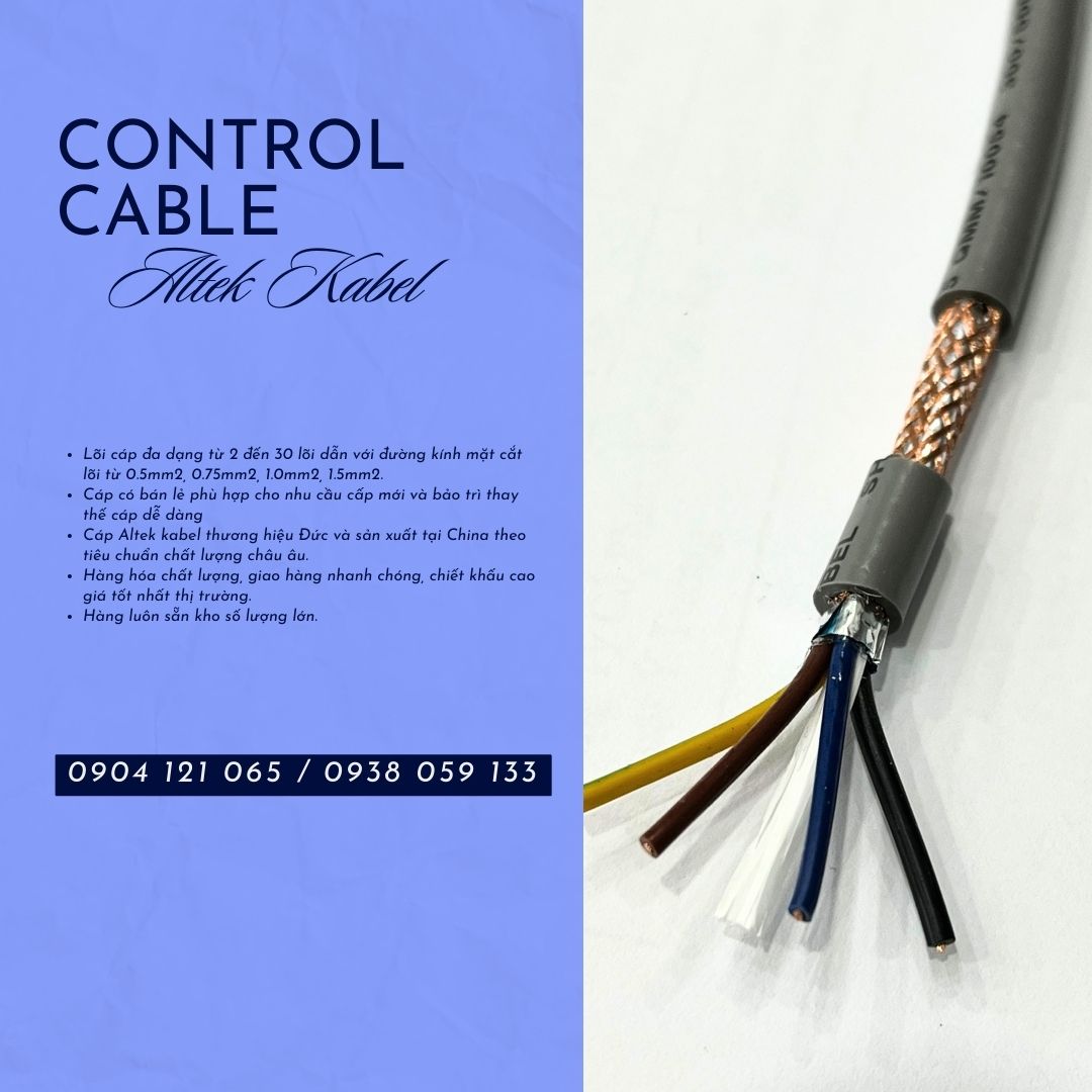 Cáp điều khiển & Cáp tín hiệu rvv, rvvp hiệu Altek Kabel
