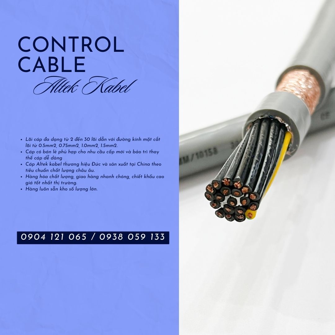 Cáp điều khiển & Cáp tín hiệu rvv, rvvp hiệu Altek Kabel