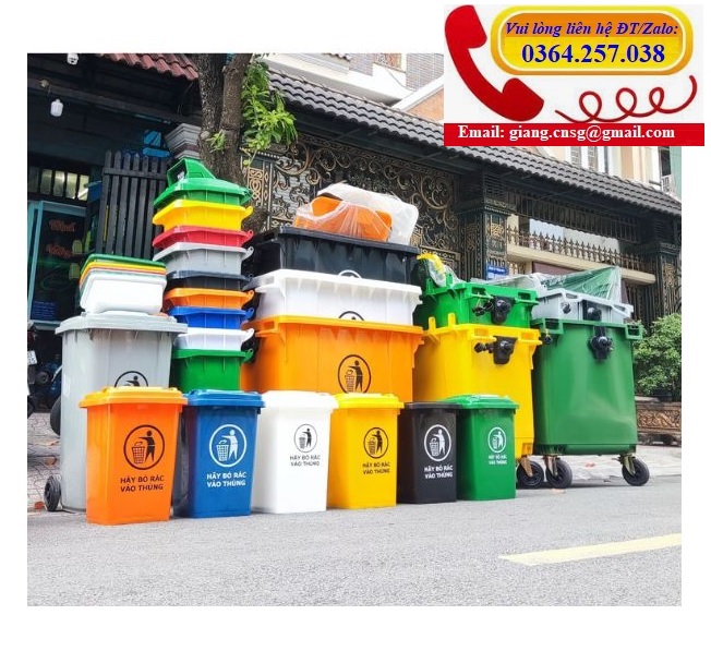 Siêu giảm giá thùng rác nhựa 120l, 240L giao hàng ngay trong ngày