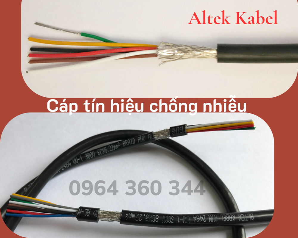 Cáp tín hiệu, cáp điều khiển 2/4/6/8 lõi chống nhiễu