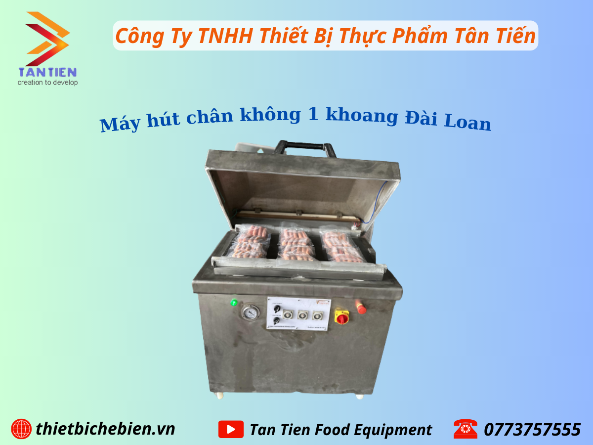 Máy hút chân không 1 khoang 2 thanh dán 800mm