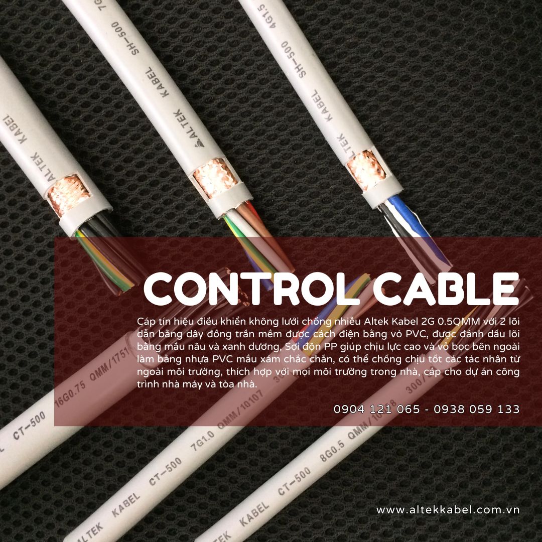 Cáp điều khiển 0.5mm/0.75mmm/1.0mm/1.5mm Altek Kabel