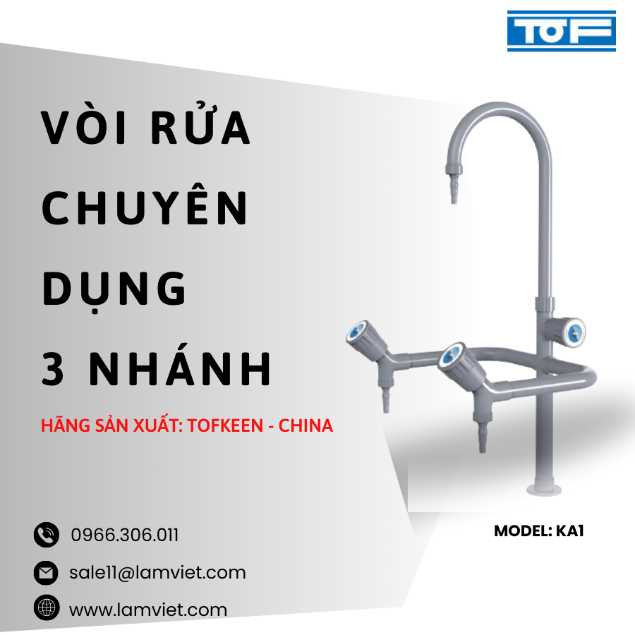 Vòi rửa 3 nhánh chuyên dụng