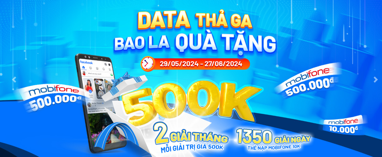 Đăng kí MobiFoneGo, Data thả ga, Bao la quà tặng