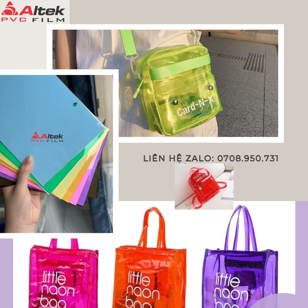 màng nhựa pvc trong màu siêu đẹp hàng không qua trung gian