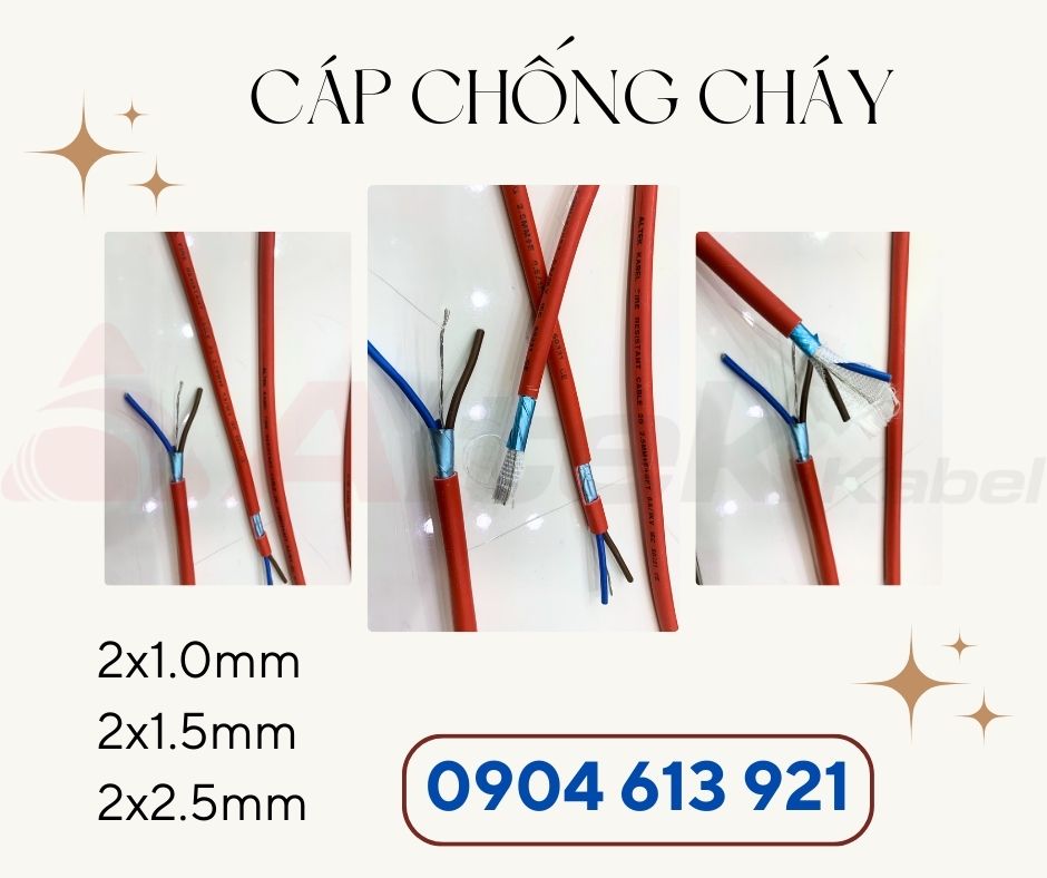 Cáp tín hiệu chống cháy chống nhiễu 2x1.0mm/2x1.5mm  Altek Kabel