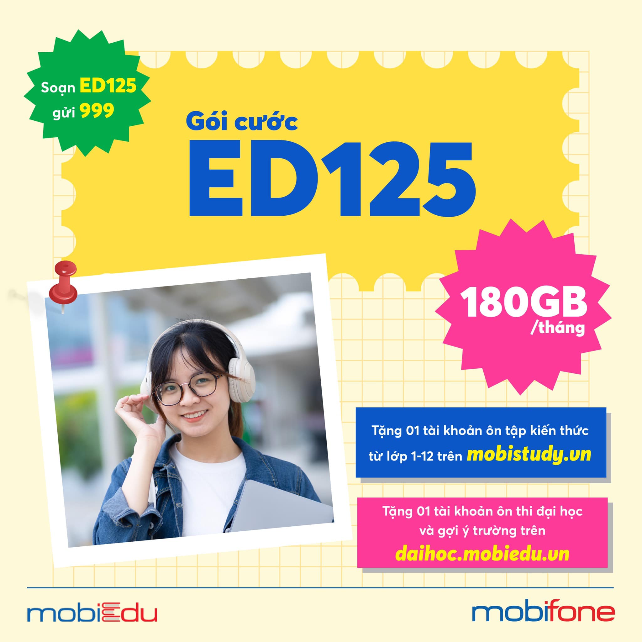 Chọn ED125- Cảnh cổng đại học mở rộng cùng MobiEdu
