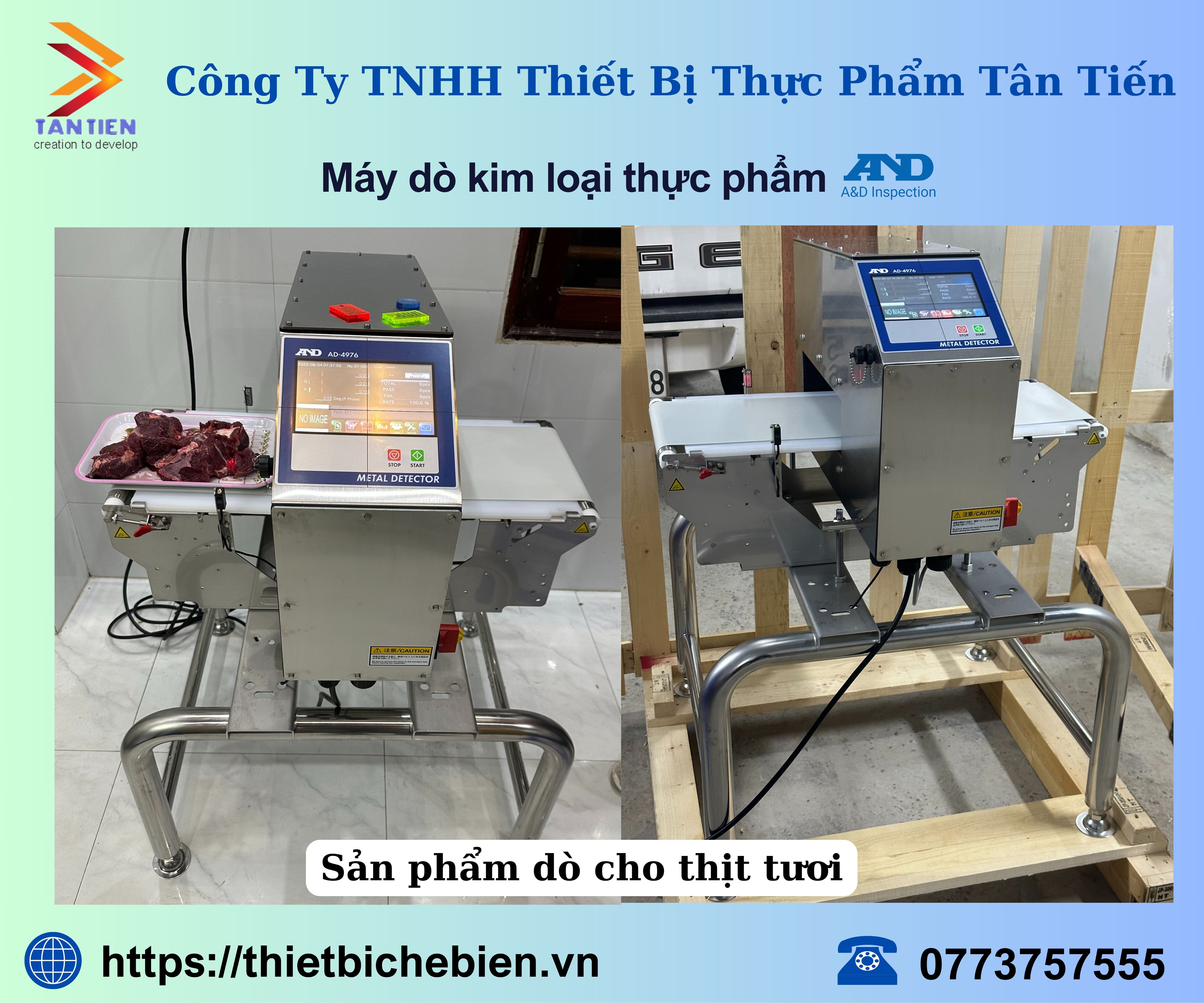 Máy dò kim loại thực phẩm - dò kim loại trong thịt tươi