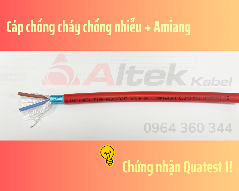 Cáp chống cháy chống nhiễu Altek Kabel - Chứng nhận Quatest 1