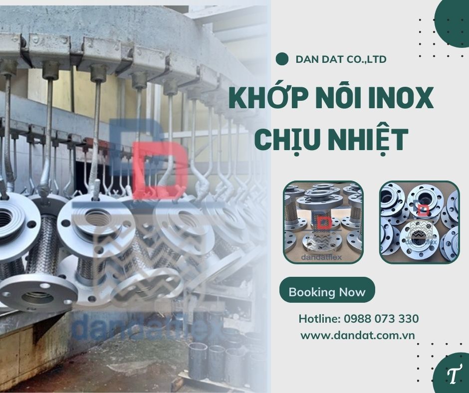 Khớp nối mềm chống rung,khớp nối mềm inox chịu nhiệt,khớp nối mềm inox