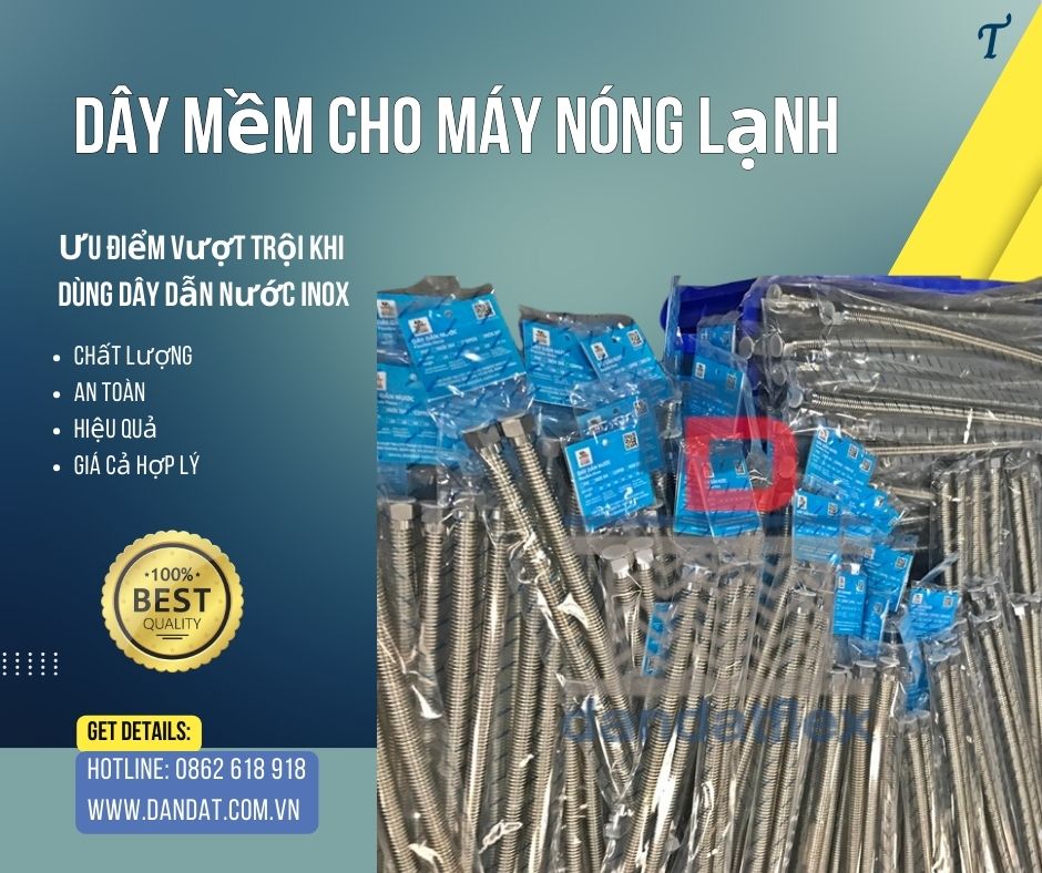 Dây dẫn nước inox nóng lạnh,ống mềm dẫn nước inox, dây dẫn nước inox