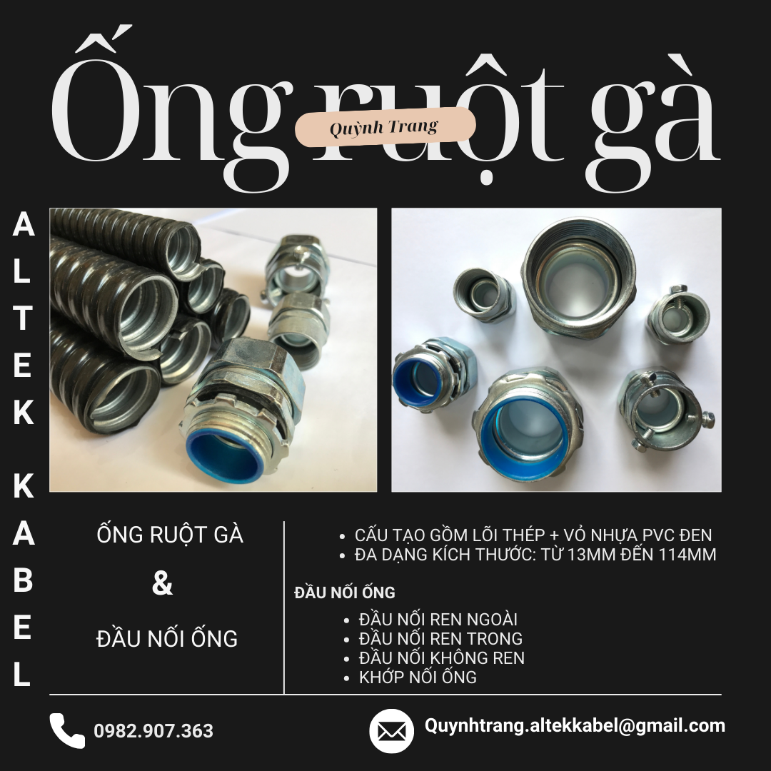 Ống ruột gà lõi thép ( sun sắt ) luồn dây điện