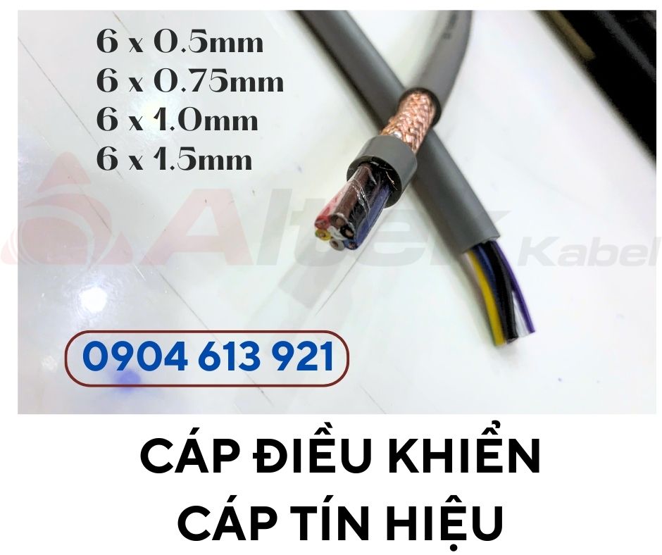 Cáp điều khiển 7 lõi 7x0.5mm/7x0.75mm/7x1.0mm/7x1.5mm Altek Kabel