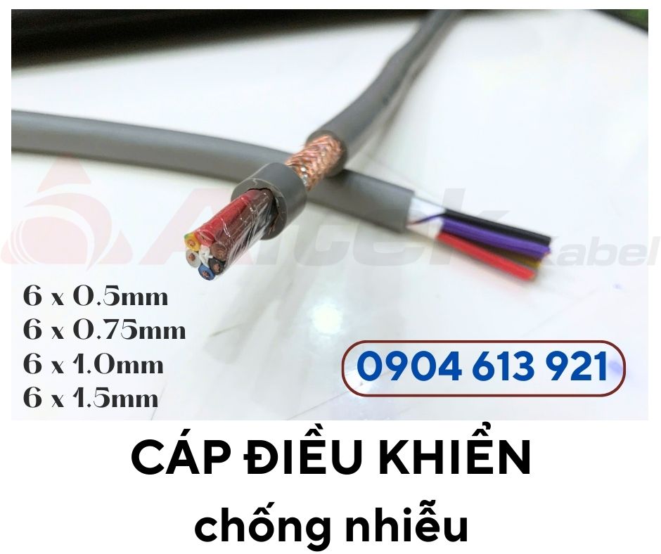 Cáp điều khiển 7 lõi 7x0.5mm/7x0.75mm/7x1.0mm/7x1.5mm Altek Kabel