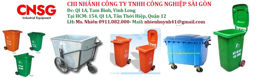 Thùng rác 120l 240l 660l màu xanh giá rẻ- lh 0911082000