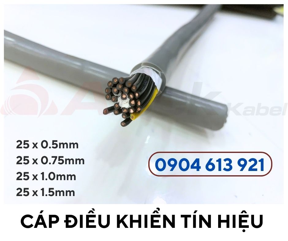 Cáp điều khiển 25 lõi, cáp tín hiệu 25x0.75mm CT - 500 Altek Kabel