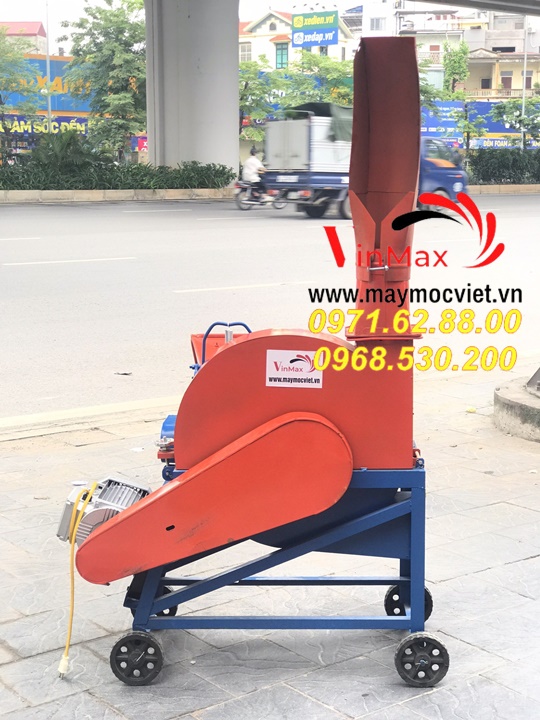 Máy băm cỏ voi motor 1 pha giá rẻ bảo hành 12 tháng