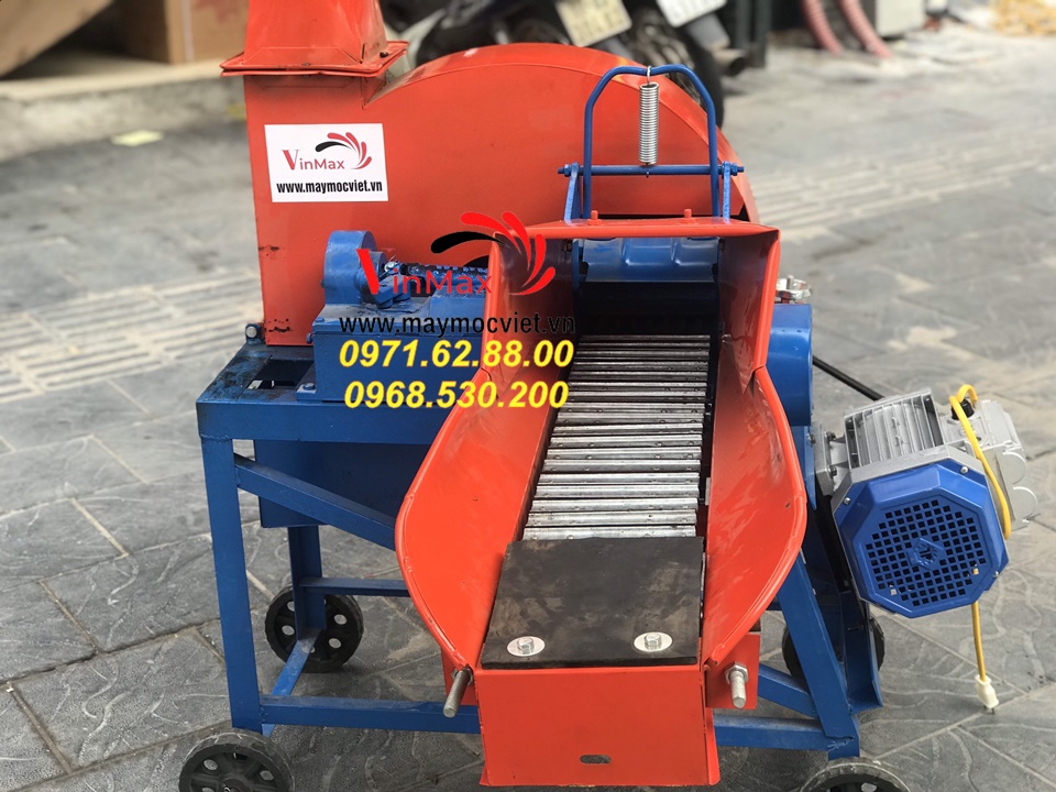 Máy băm cỏ voi motor 1 pha giá rẻ bảo hành 12 tháng