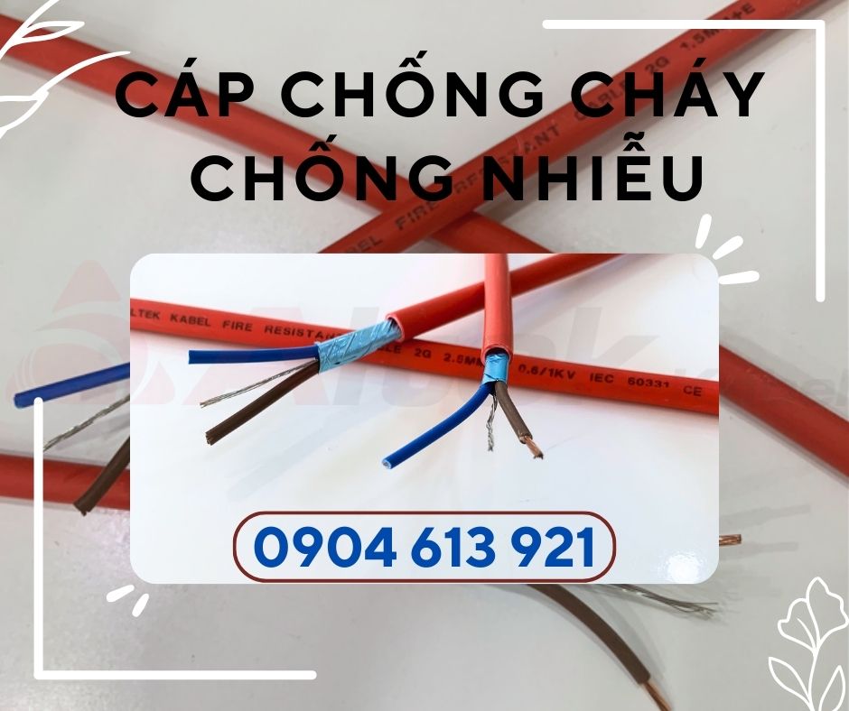 Cáp tín hiệu chống cháy chống nhiễu 2x1.5mm Altek Kabel