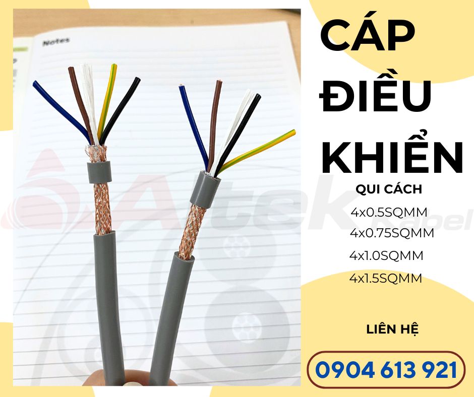 Cáp điều khiển RVV/RVVP 4x0.5mm Altek Kabel