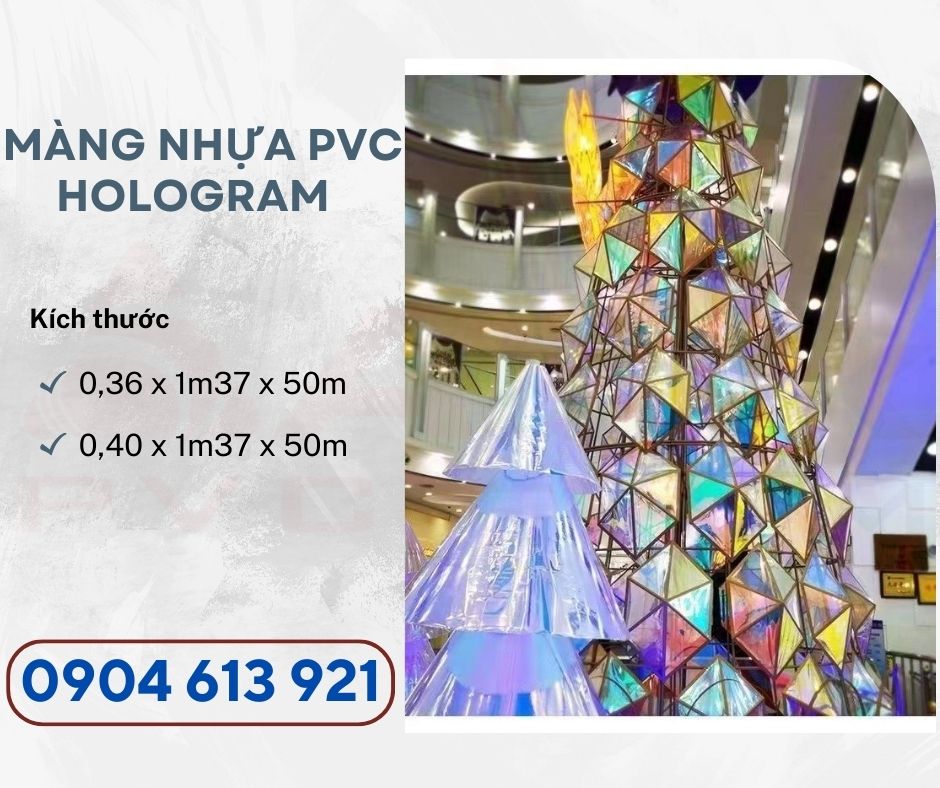 Màng nhựa PVC ánh kim hologram 5 li sẵn kho Hà Nội, HCM