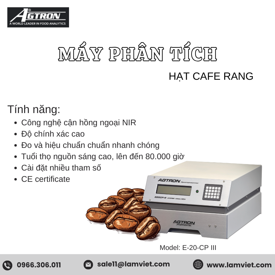 Máy phân tích hạt Cafe rang Agtron