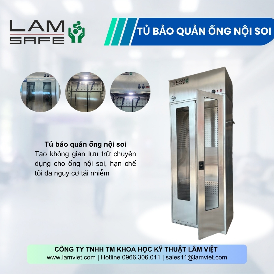 Tủ bảo quản ống nội soi Lâm Việt