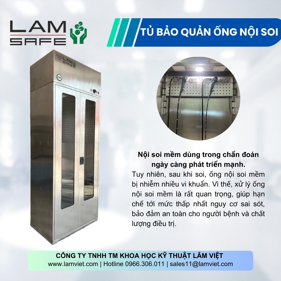 Tủ bảo quản ống nội soi Lâm Việt