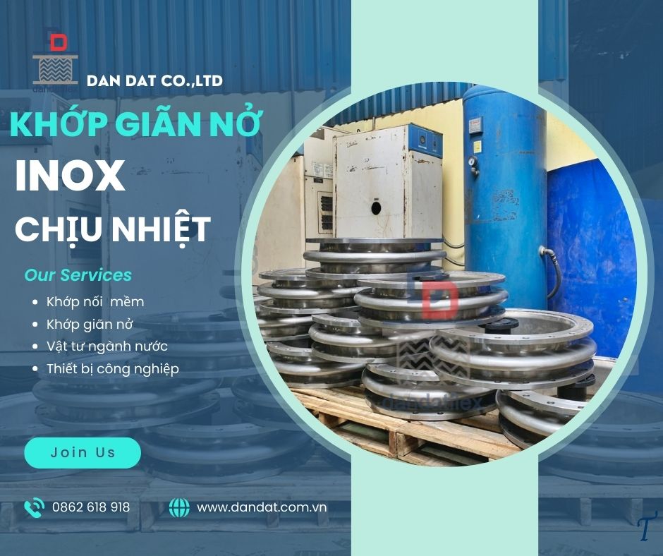 Khớp nối mềm kim loại, khớp nối chống rung nối bích, khớp nối mềm inox