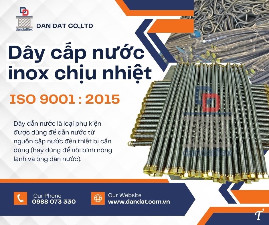 Dây dẫn nước, dây cấp nước inox chịu nhiệt, ống cấp nước nóng lạnh