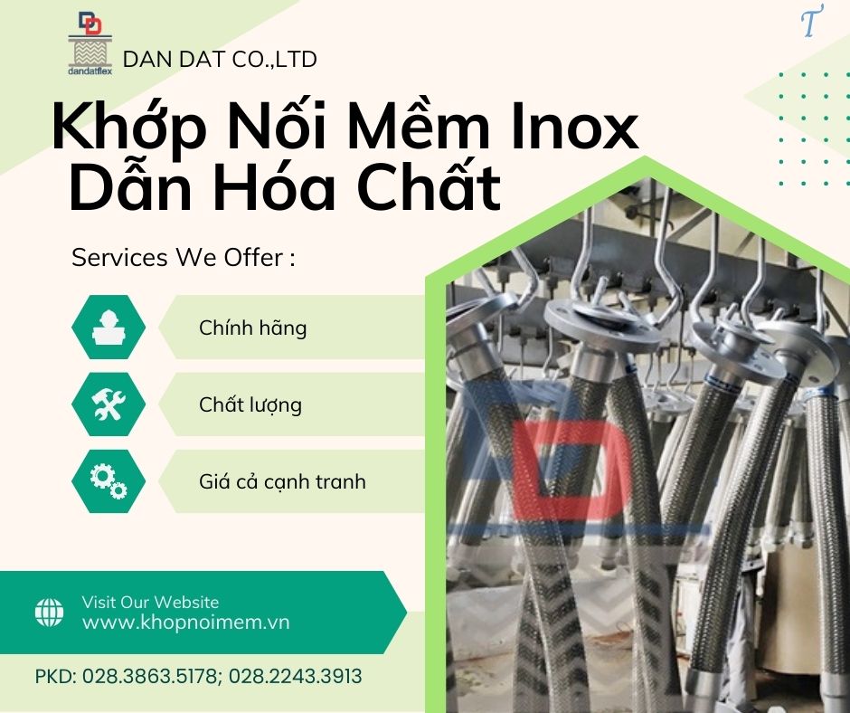 Khớp nối mềm nối bích chịu nhiệt, khớp nối mềm chống rung, khopnoimem