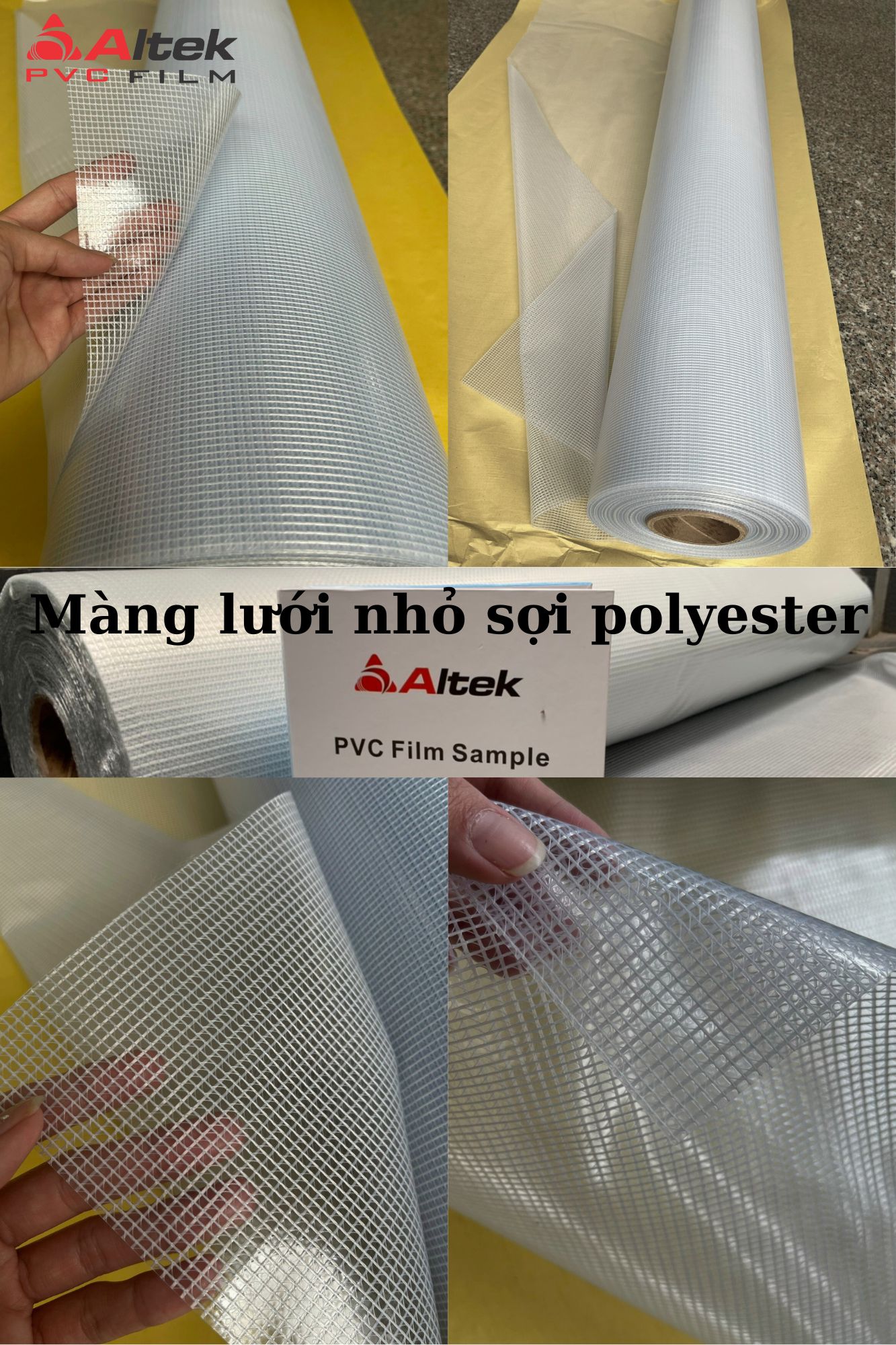 màng nhựa pvc lưới sợi polyester tại bắc ninh