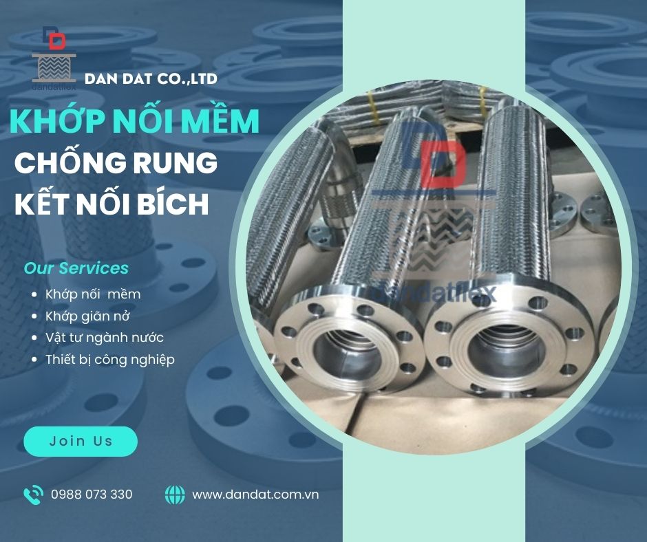 Khớp nối mềm công nghiệp,khớp nối giảm rung inox,khớp nối mềm inox 304