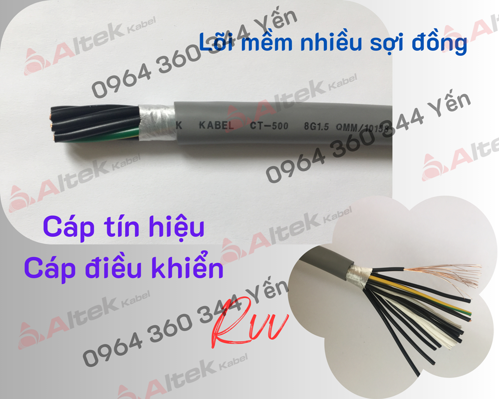 Cáp điều khiển nhiều lõi 30x0.5mm Cu/PVC/CU