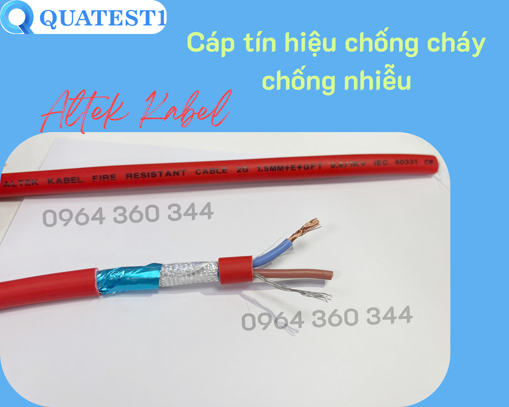 Cáp tín hiệu chống nhiễu chống cháy 2x1.5mm2 giá tốt