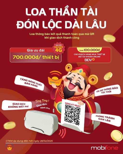 MobiFone ra mắt sản phẩm Loa Thần Tài hỗ trợ giao dịch thông minh