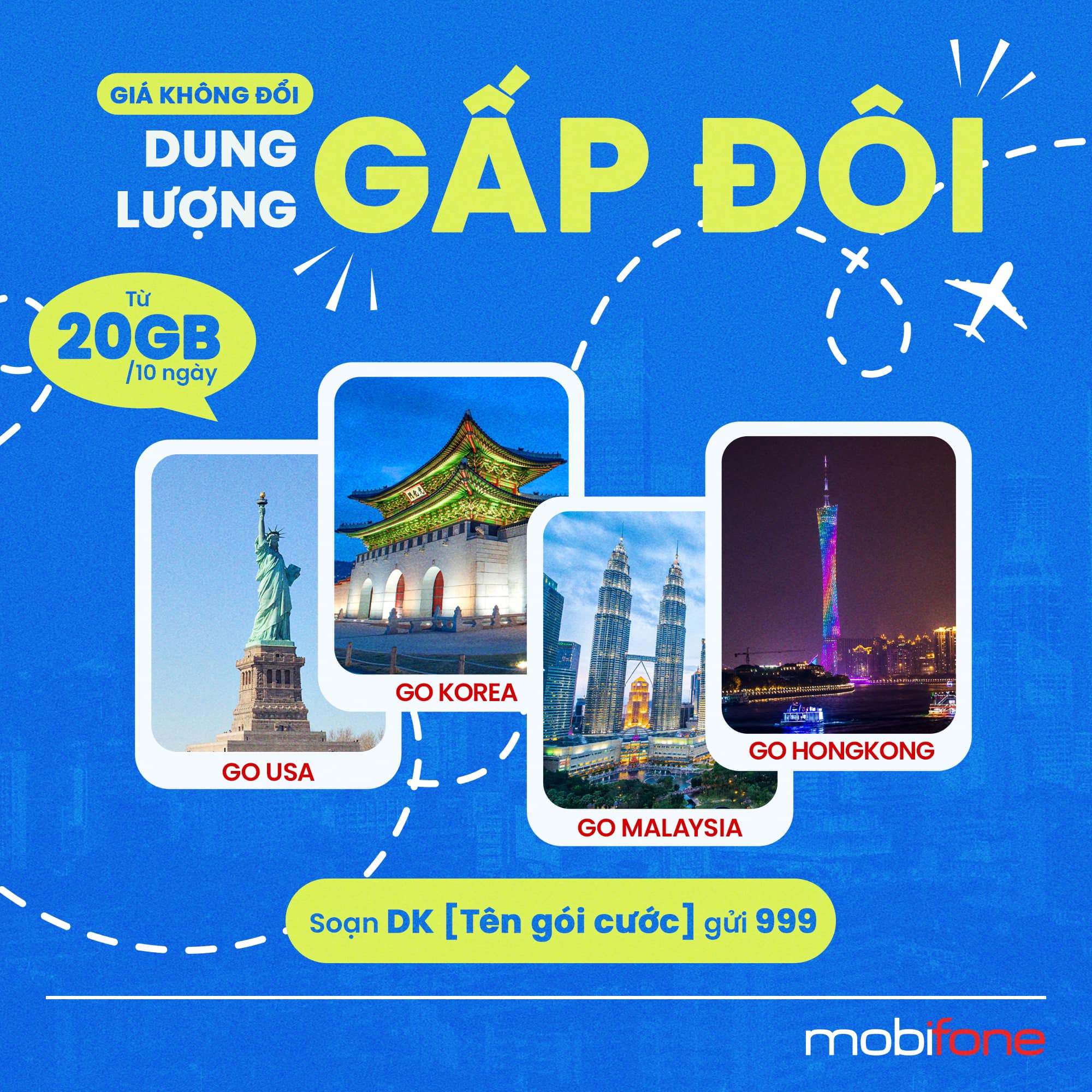 Check-in nước ngoài mượt mà cùng data khủng từ MobiFone