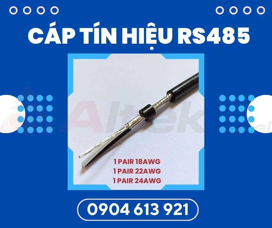 Cáp tín hiệu RS485 chống nhiễu 1 pair 24AWG Altek Kabel