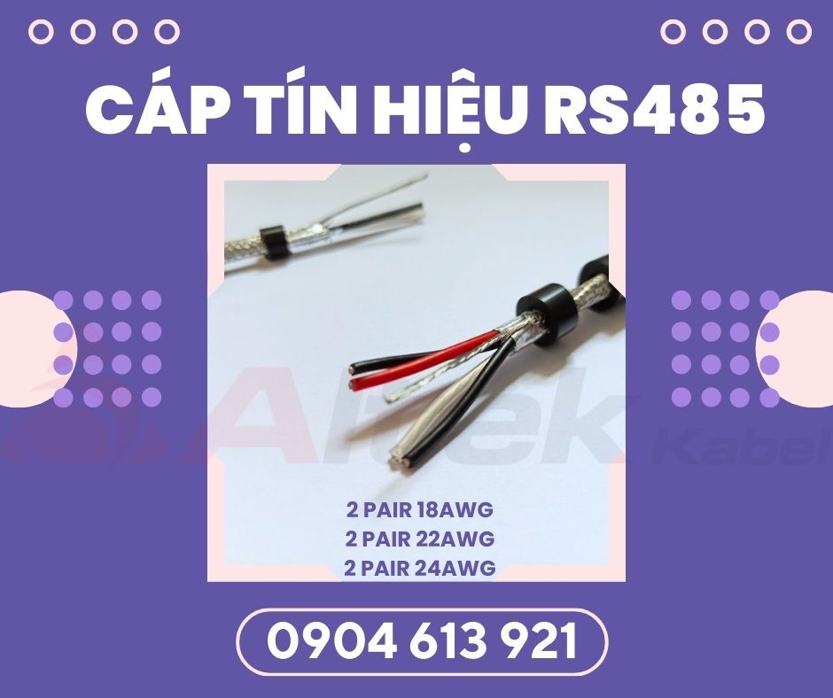 Cáp tín hiệu RS485 chống nhiễu 1 pair 24AWG Altek Kabel