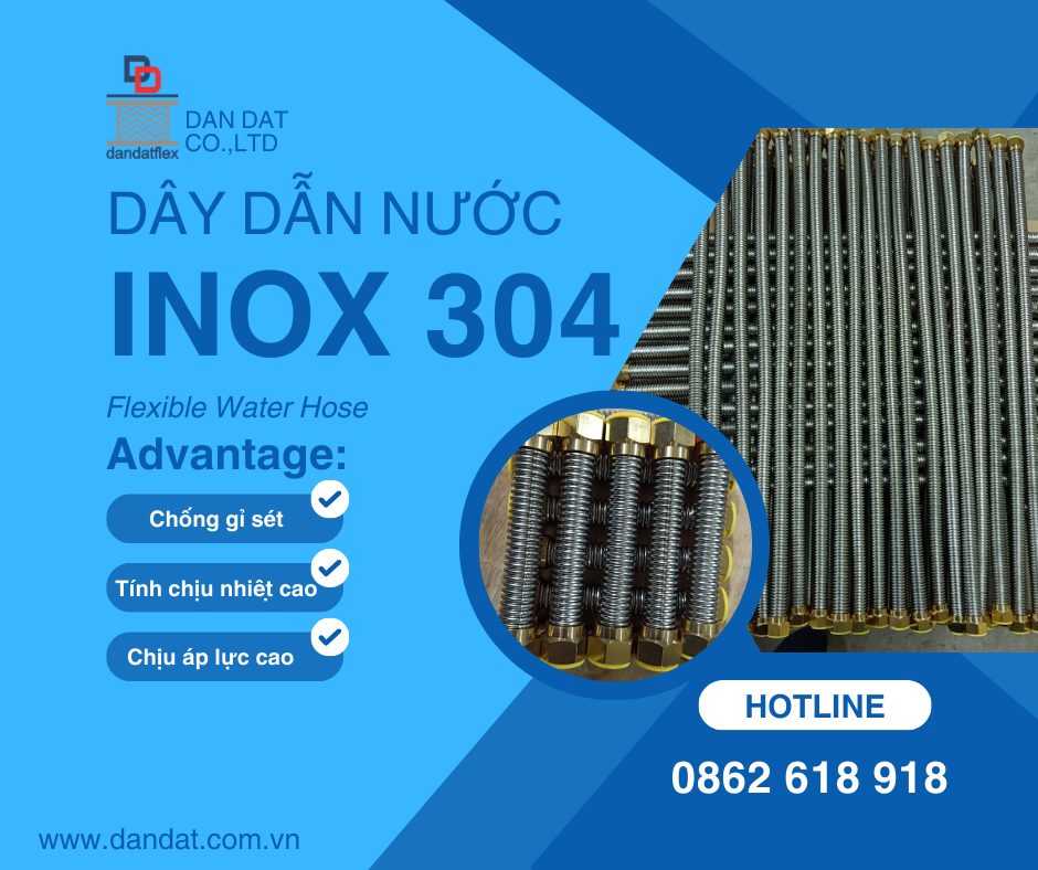 Dây dẫn nước inox 304  Dây cấp nước vòi chậu lavabo - Giá tốt