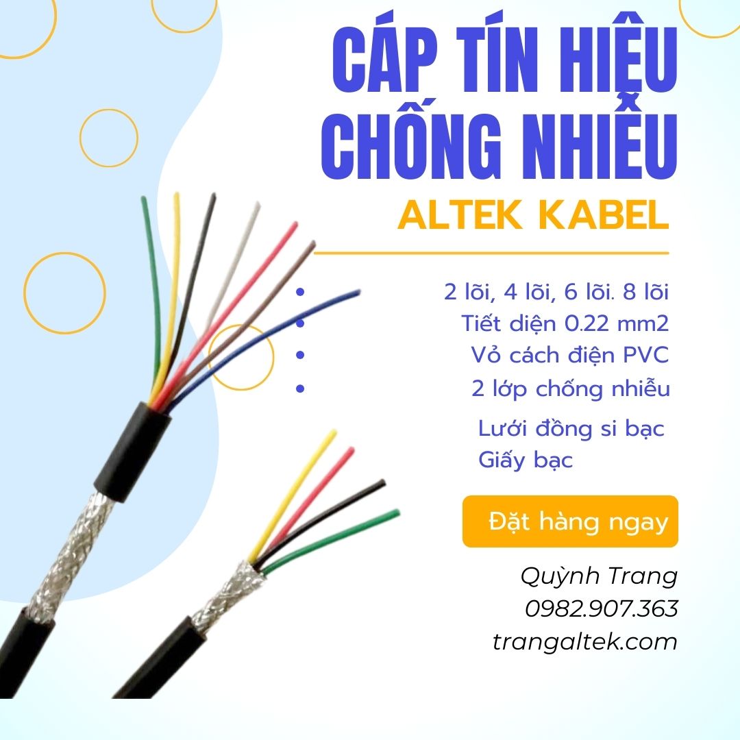 Cáp truyền tín hiệu có lưới chống nhiễu Altek Kabel