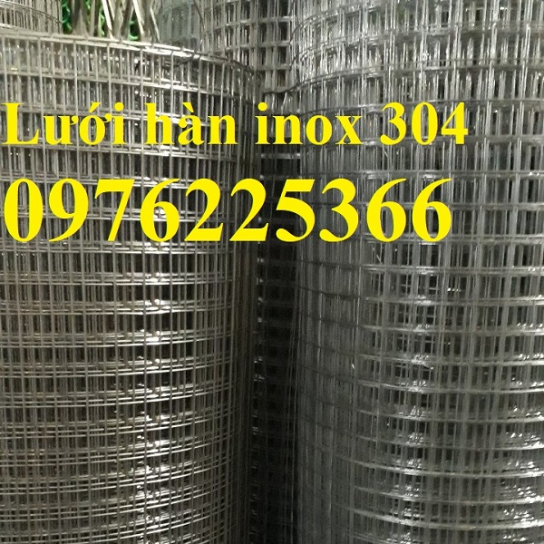 Lưới hàn inox 304 mắt 25x25, Lưới inox 304 ô 25x25